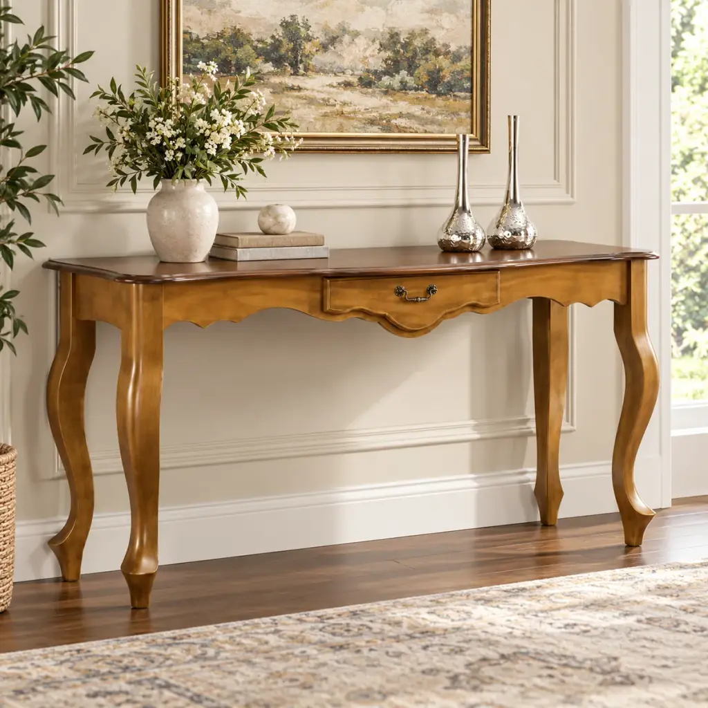 Antique Gold Cabriole Console — photo 3