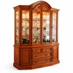 Arched Crown Display Hutch – solid teak, Teakwood Factory