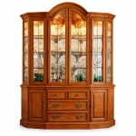 Arched Crown Display Hutch – solid teak, Teakwood Factory