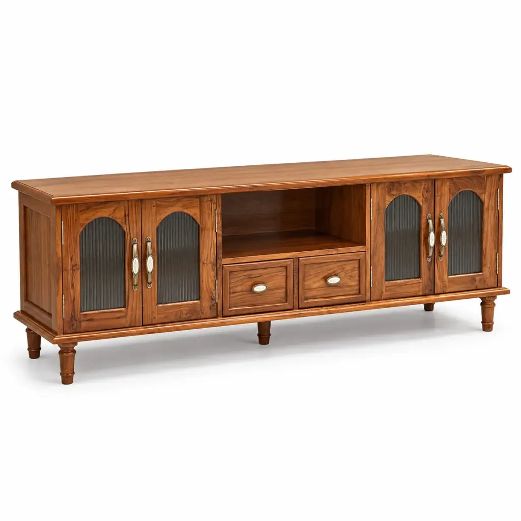 Arched Glass TV Console — photo 2