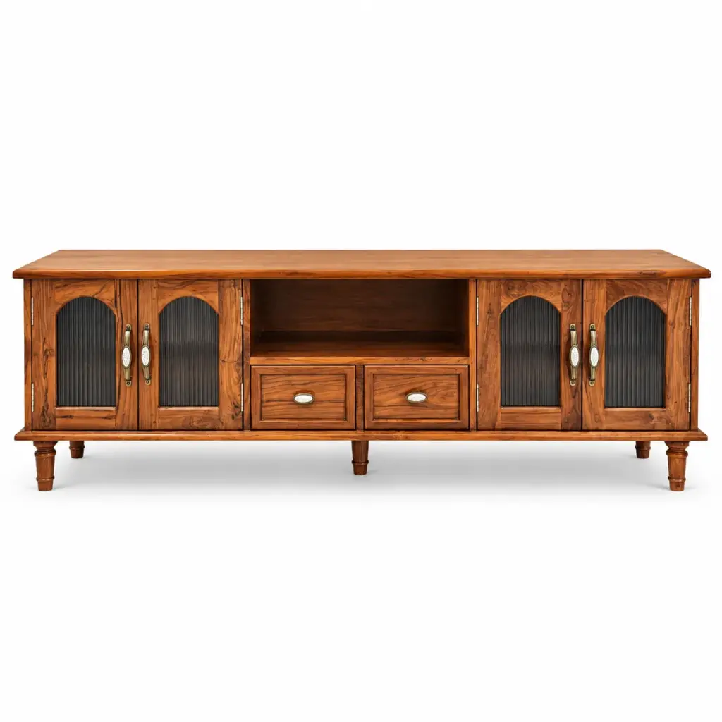 Arched Glass TV Console — photo 1