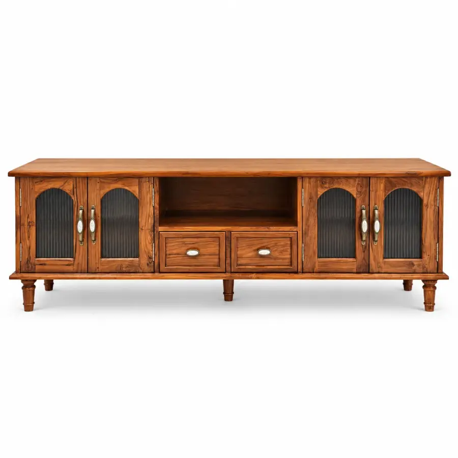 Arched Glass TV Console