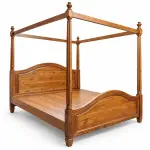 Arched Panel Canopy Bed – solid teak, Teakwood Factory