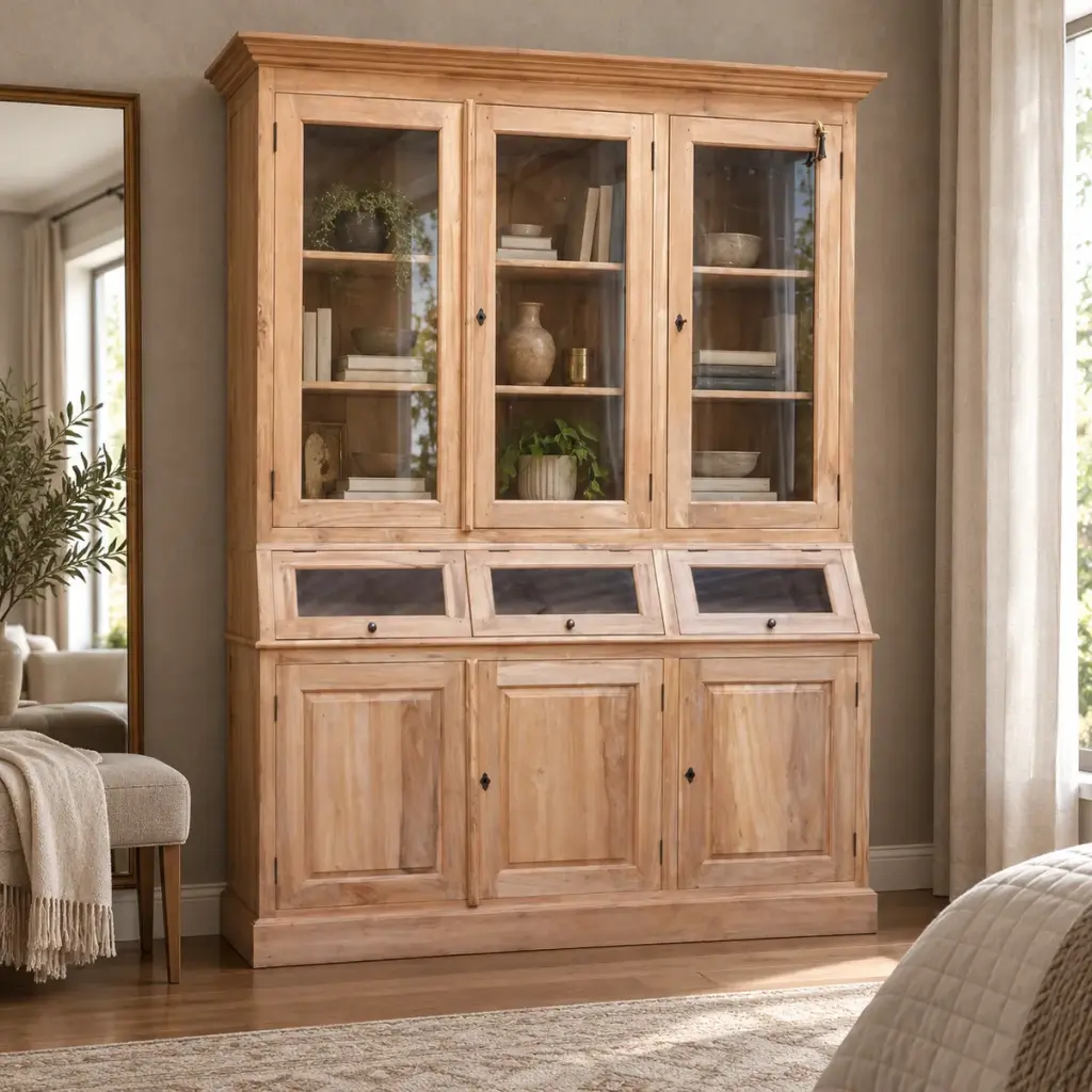 Bleached Teak Hutch Almirah — photo 3