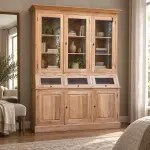 Bleached Teak Hutch Almirah – solid teak, Teakwood Factory