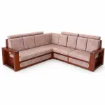 Blush Corner Sofa with Shelves – solid teak, Teakwood Factory