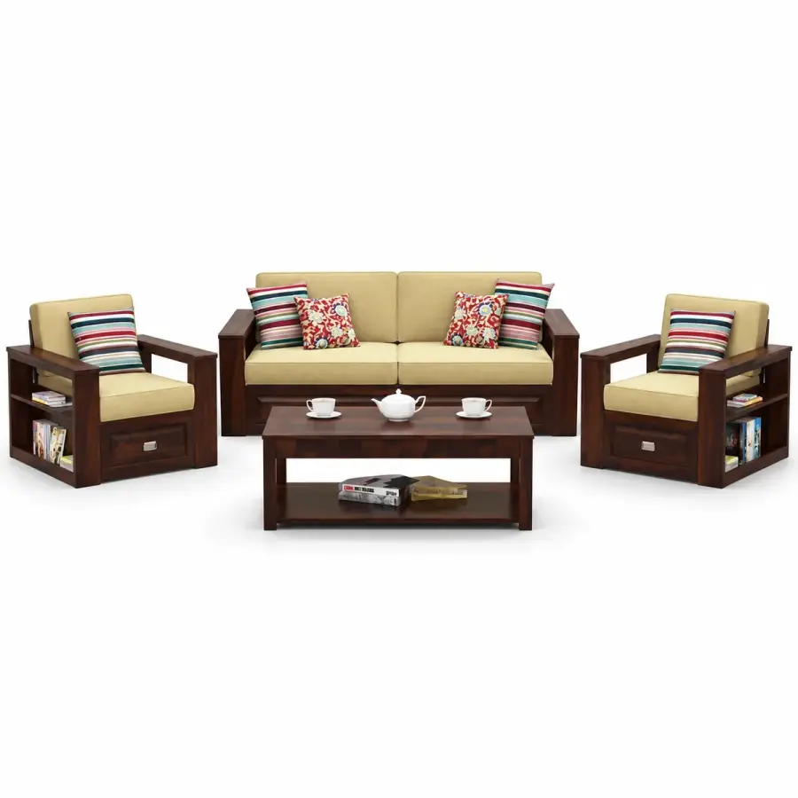 Bookshelf-Arm Sofa Set