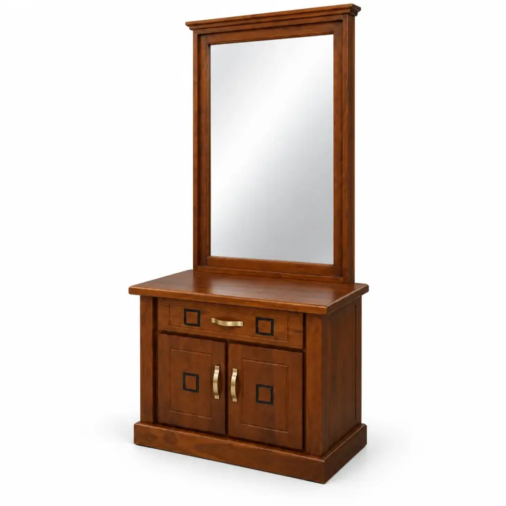 Brass-Handle Mirror Dresser — photo 2