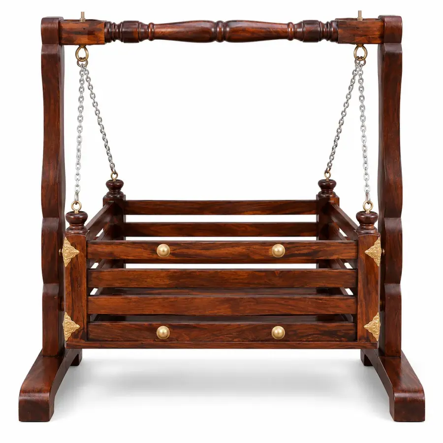 Brass-Stud Hanging Cradle