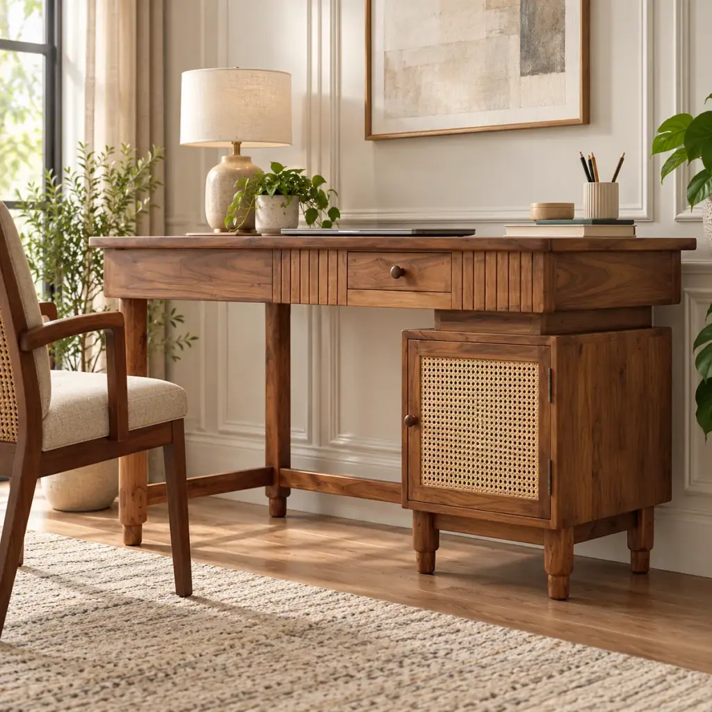 Cane Cabinet Study Desk — photo 3