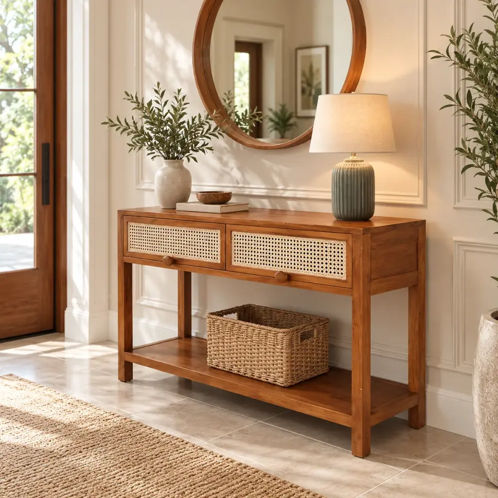 Cane-Drawer Console — photo 3