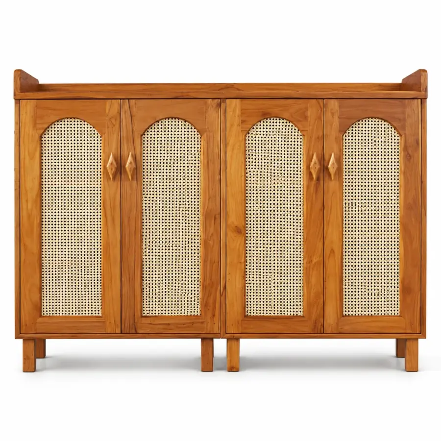 Cane Four-Door Sideboard