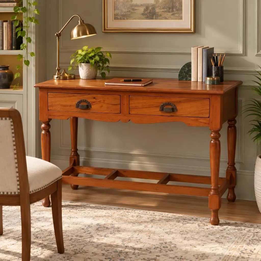 Carved Apron Writing Desk — photo 3