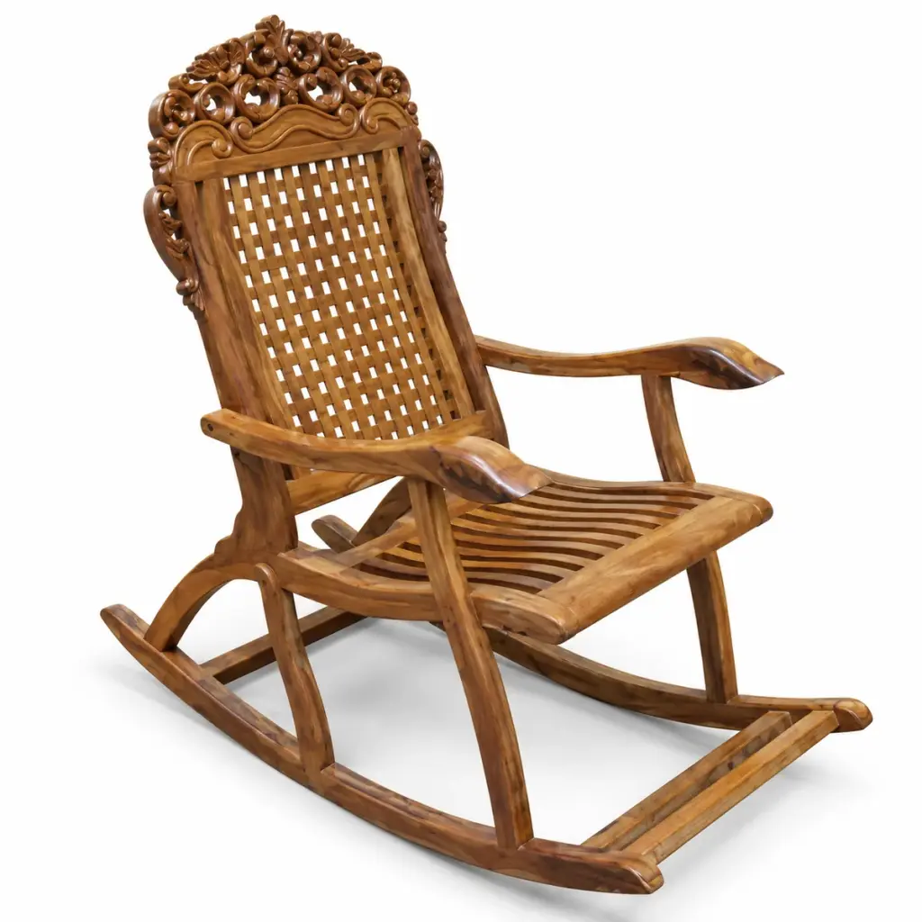 Carved Cane Planter Rocker — photo 2
