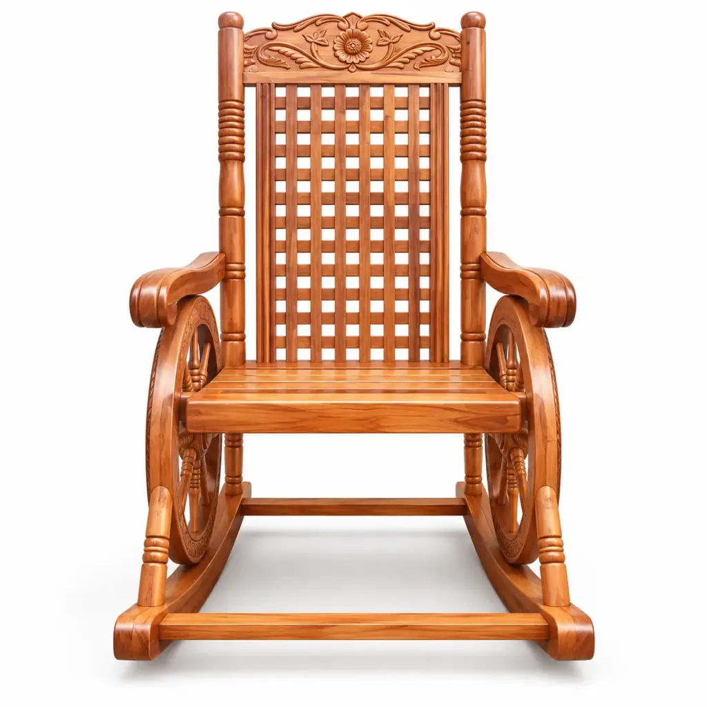 Carved Cane Wheel Rocker — photo 1