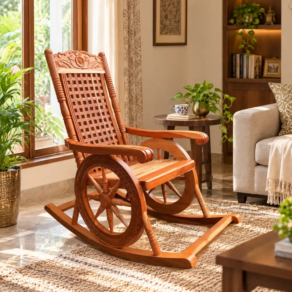 Carved Cane Wheel Rocker — photo 3