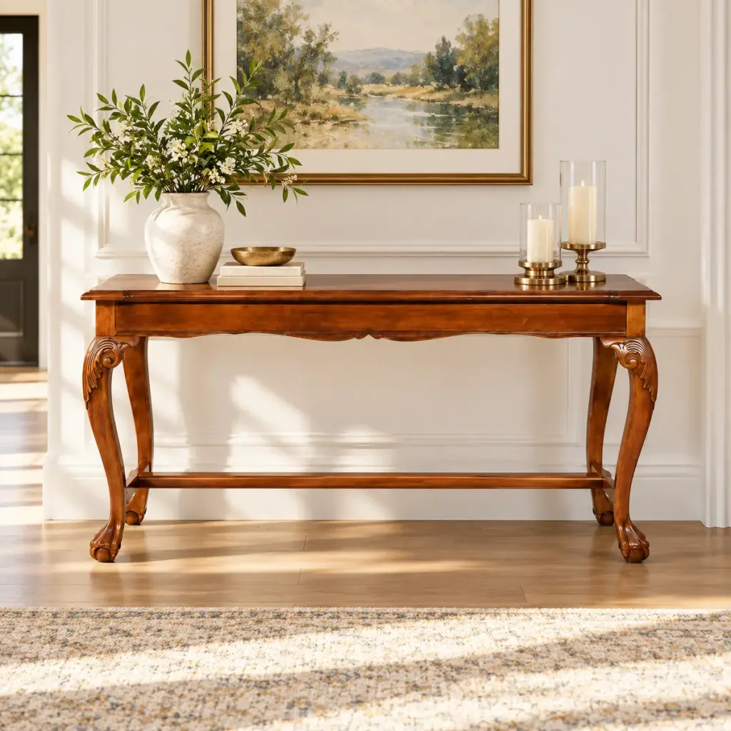 Carved-Foot Hall Console — photo 3