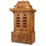 Carved Gopuram Mandir – solid teak, Teakwood Factory