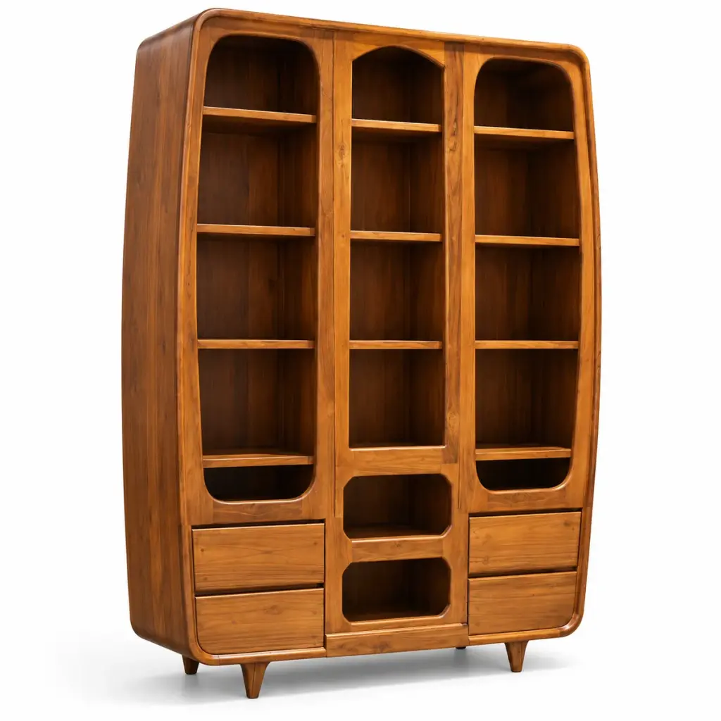 Curved Open Bookcase Almirah — photo 2