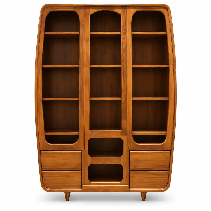 Curved Open Bookcase Almirah