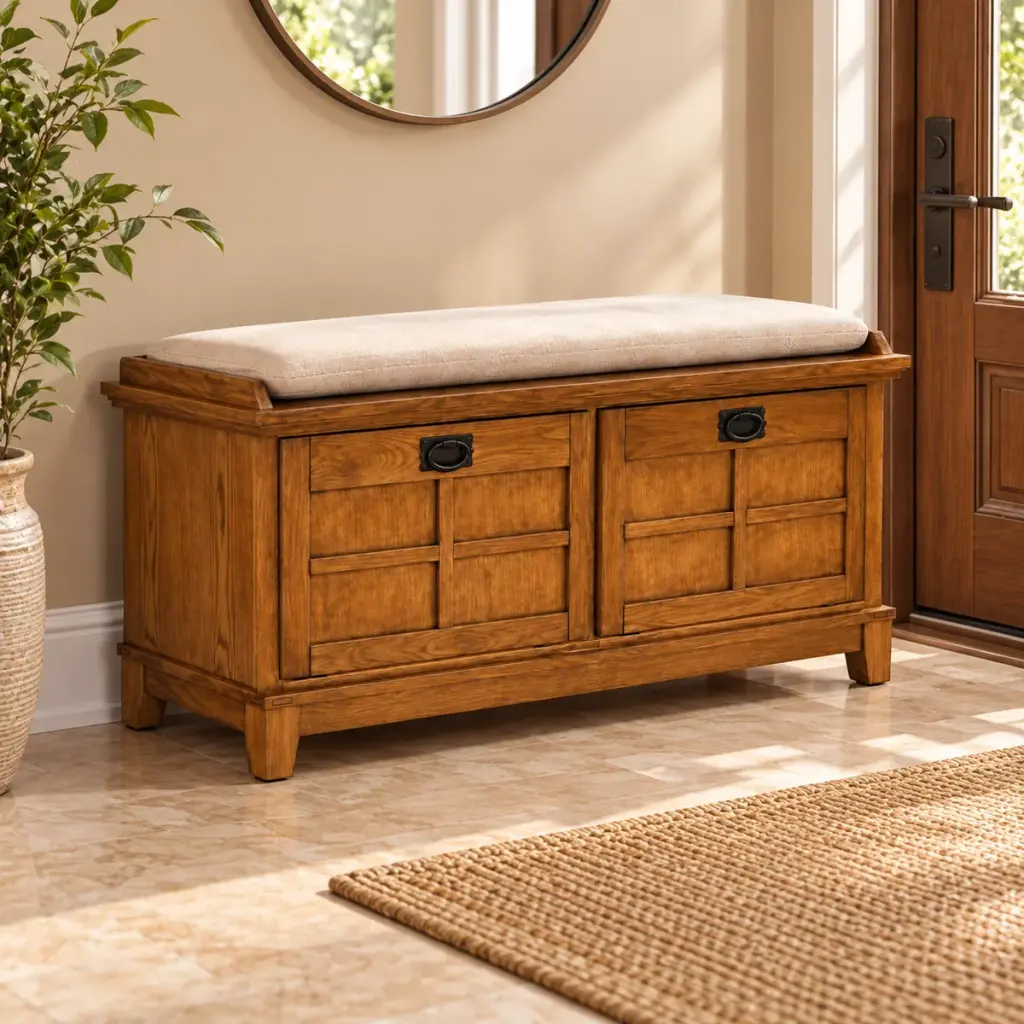 Cushioned Shoe Bench — photo 3