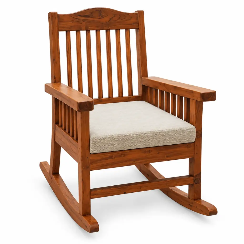 Cushioned Slat-Back Rocker — photo 2