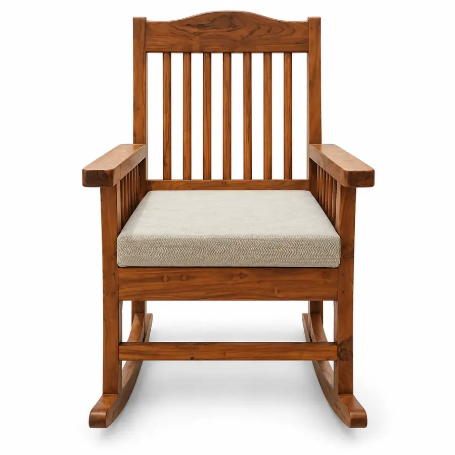 Cushioned Slat-Back Rocker