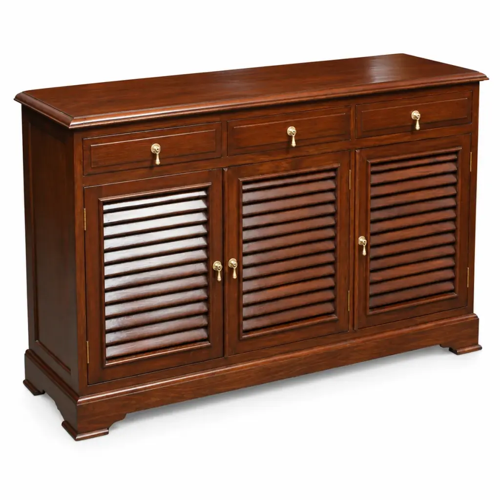Drawer-Top Louvred Shoe Sideboard — photo 1