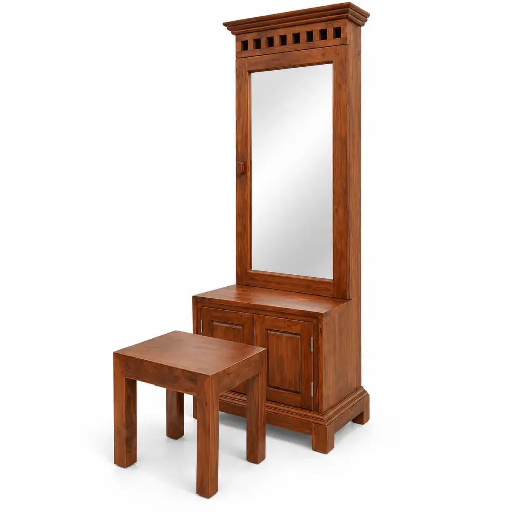 Dressing Mirror with Stool — photo 2
