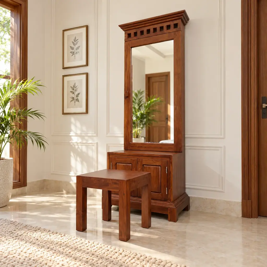 Dressing Mirror with Stool — photo 3