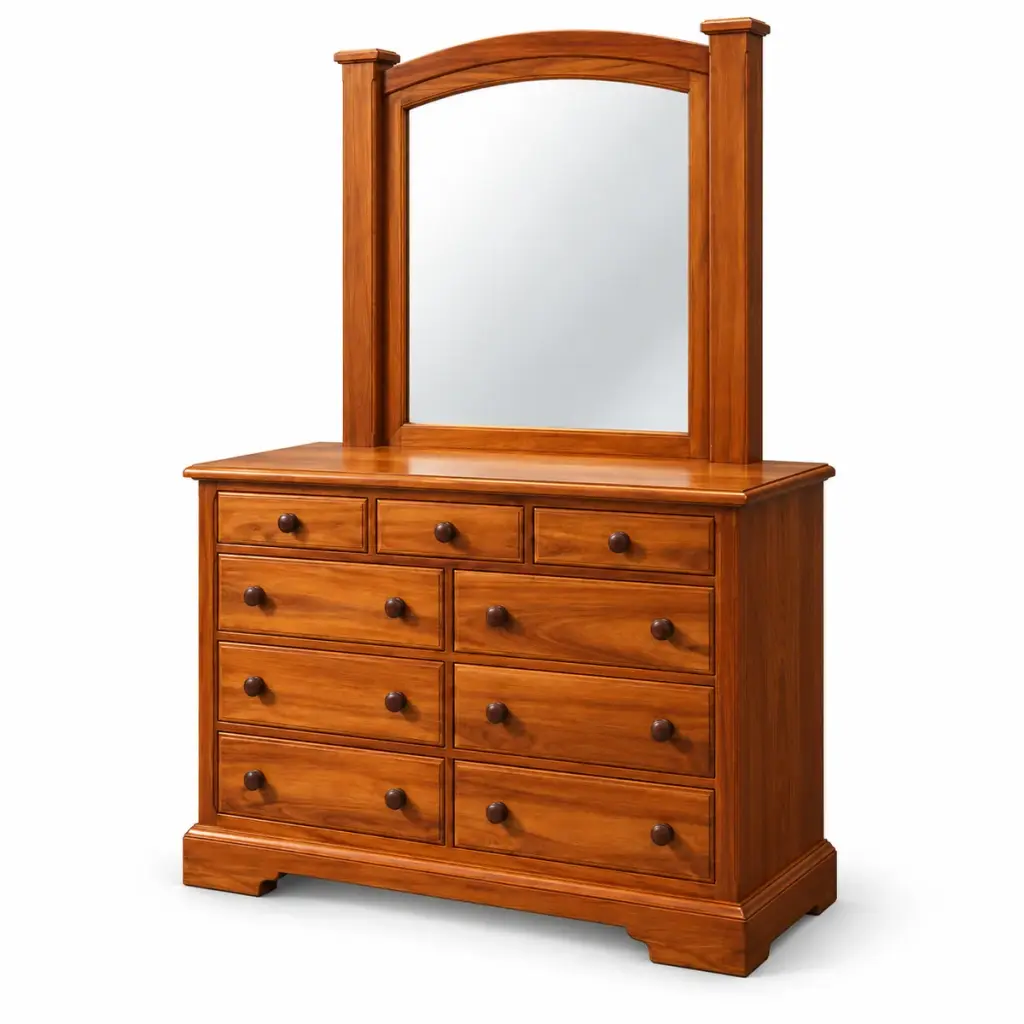 Eight-Drawer Mirror Dresser — photo 2