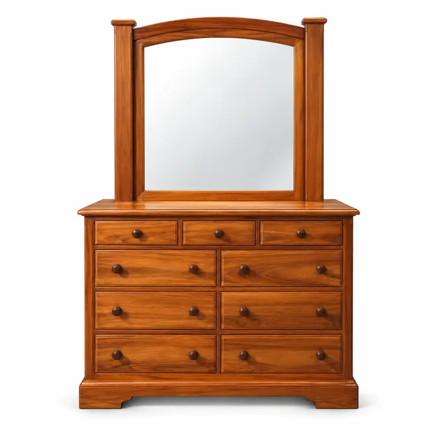 Eight-Drawer Mirror Dresser