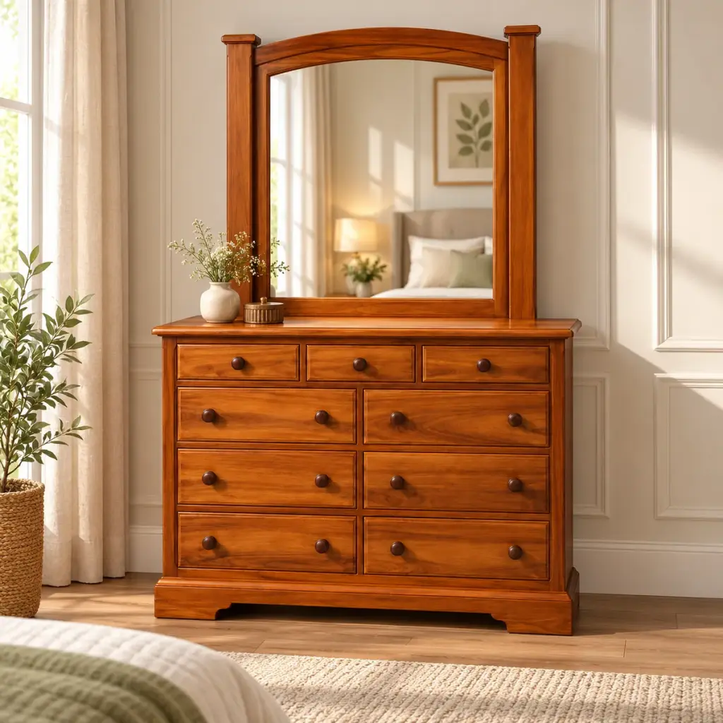 Eight-Drawer Mirror Dresser — photo 3