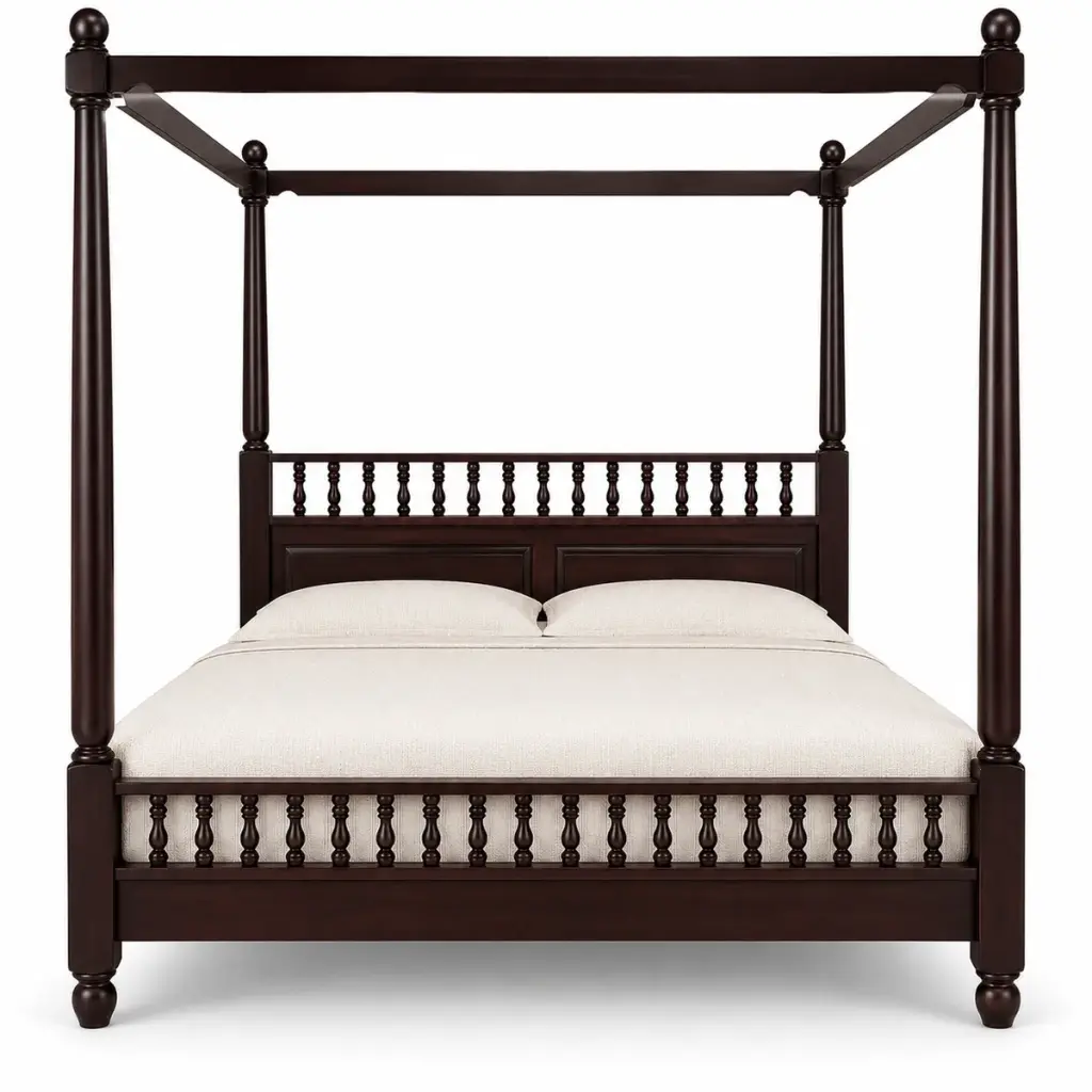 Espresso Canopy Bed — photo 1