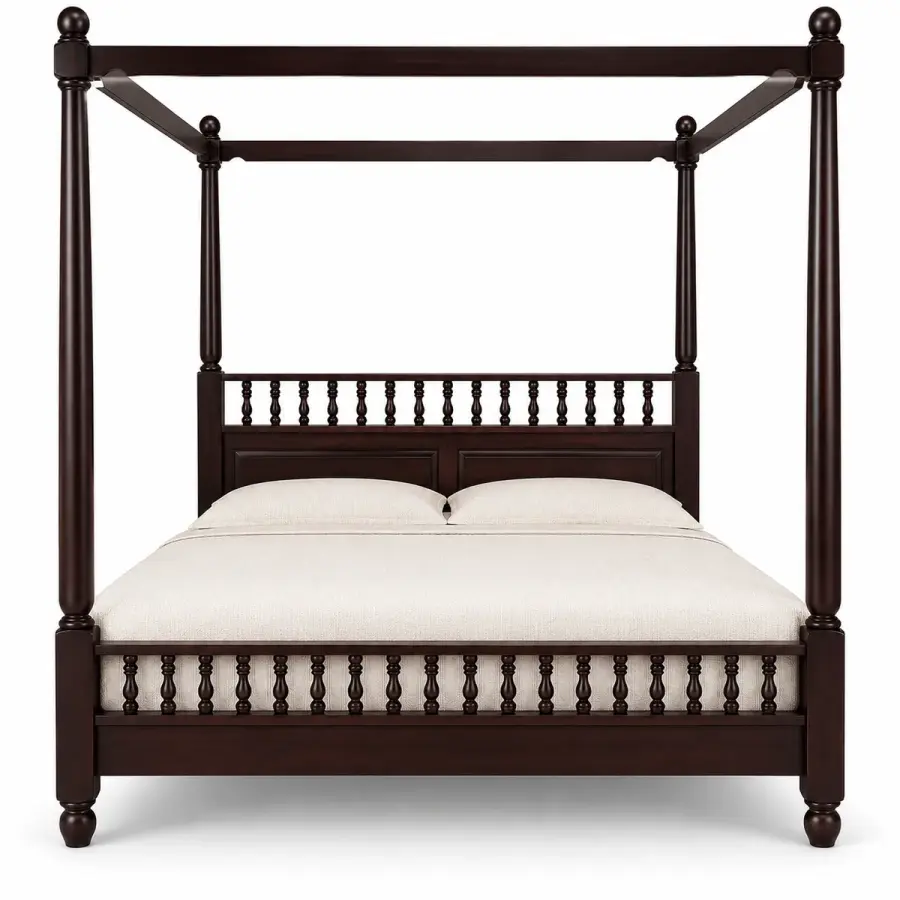 Espresso Canopy Bed
