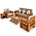 Floral Storage Sofa Set – solid teak, Teakwood Factory