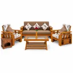 Floral Storage Sofa Set – solid teak, Teakwood Factory