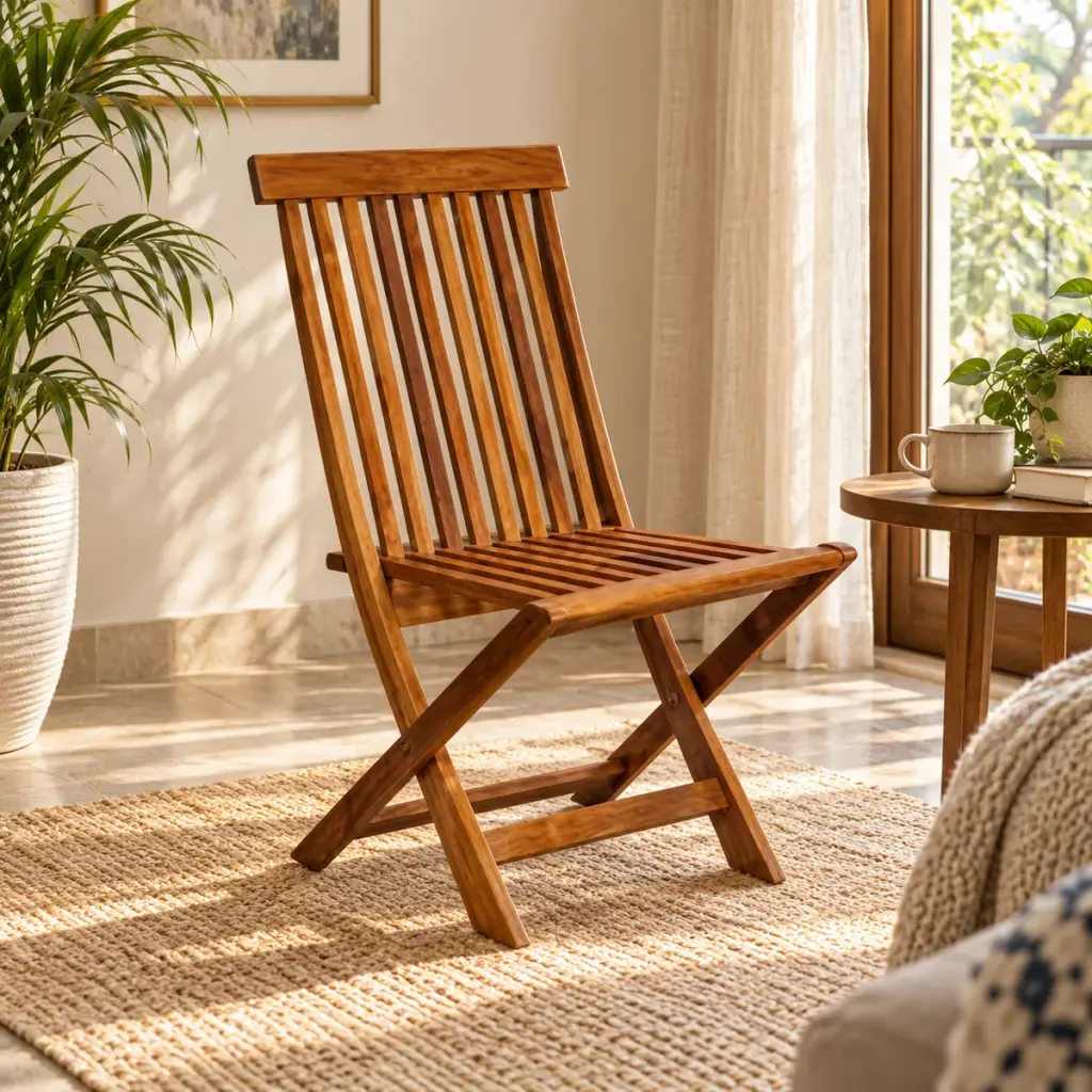 Folding Slatted Chair — photo 3