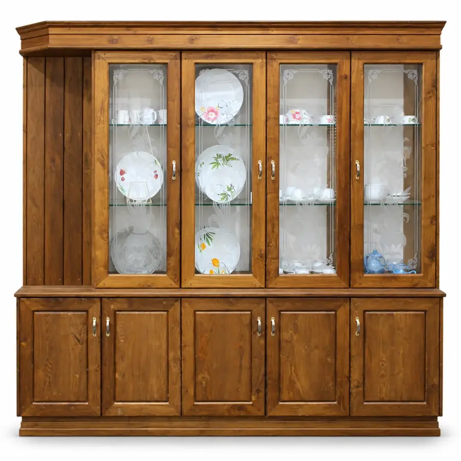 Four-Door Glass Crockery Unit