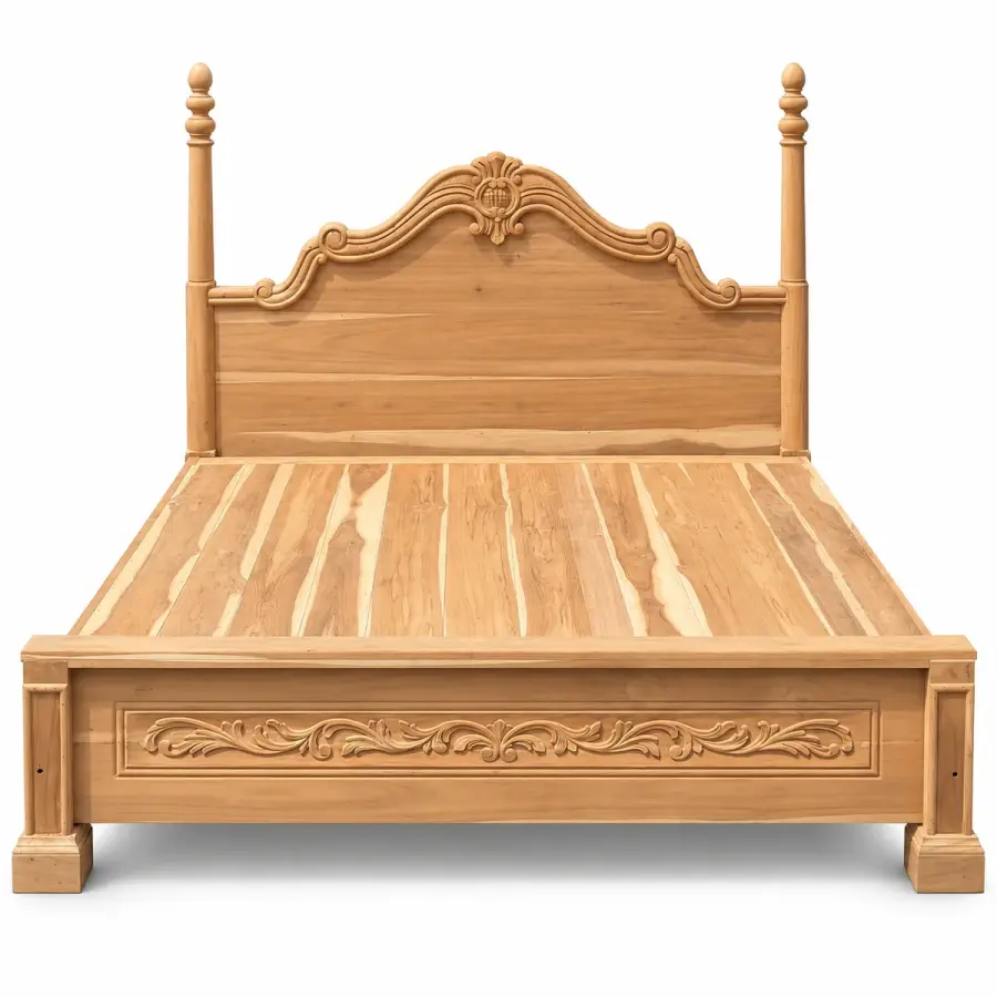 Four-Post Carved Cot