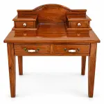 Gallery Top Writing Desk – solid teak, Teakwood Factory