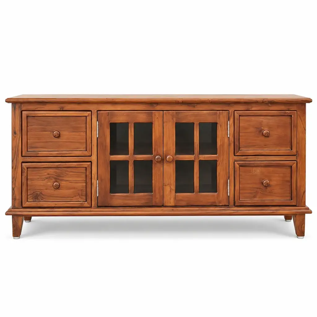 Glass-Door TV Console — photo 1
