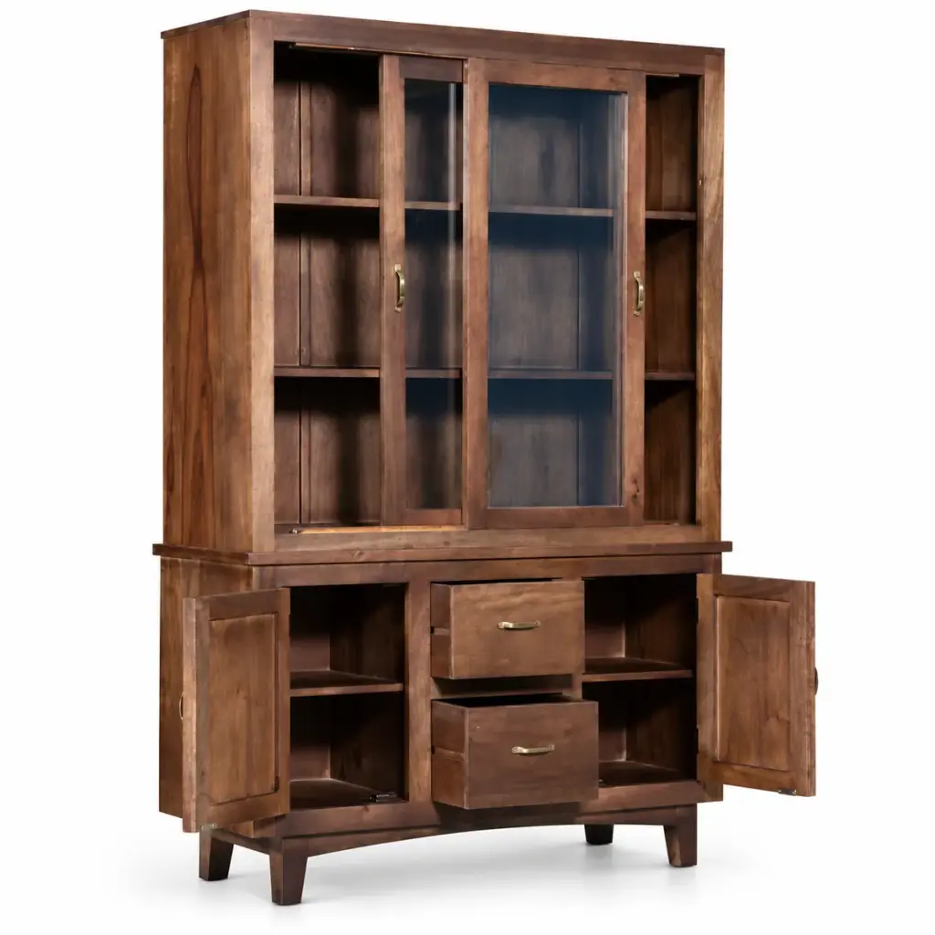 Glass-Front Crockery Hutch — photo 2