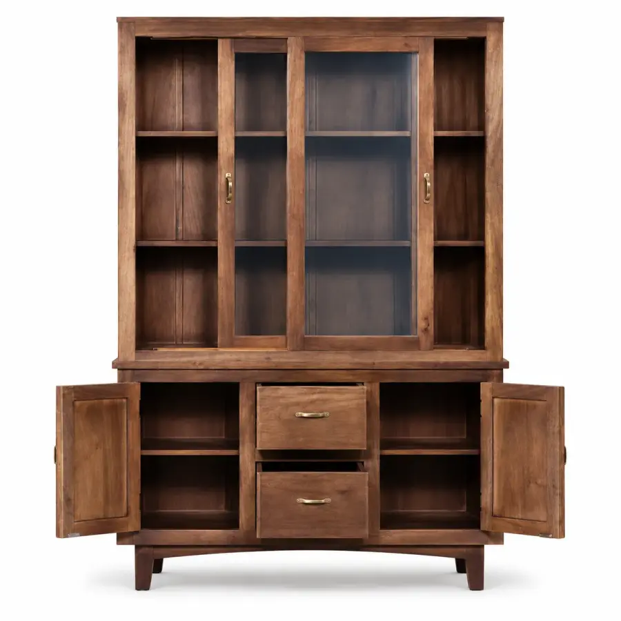 Glass-Front Crockery Hutch