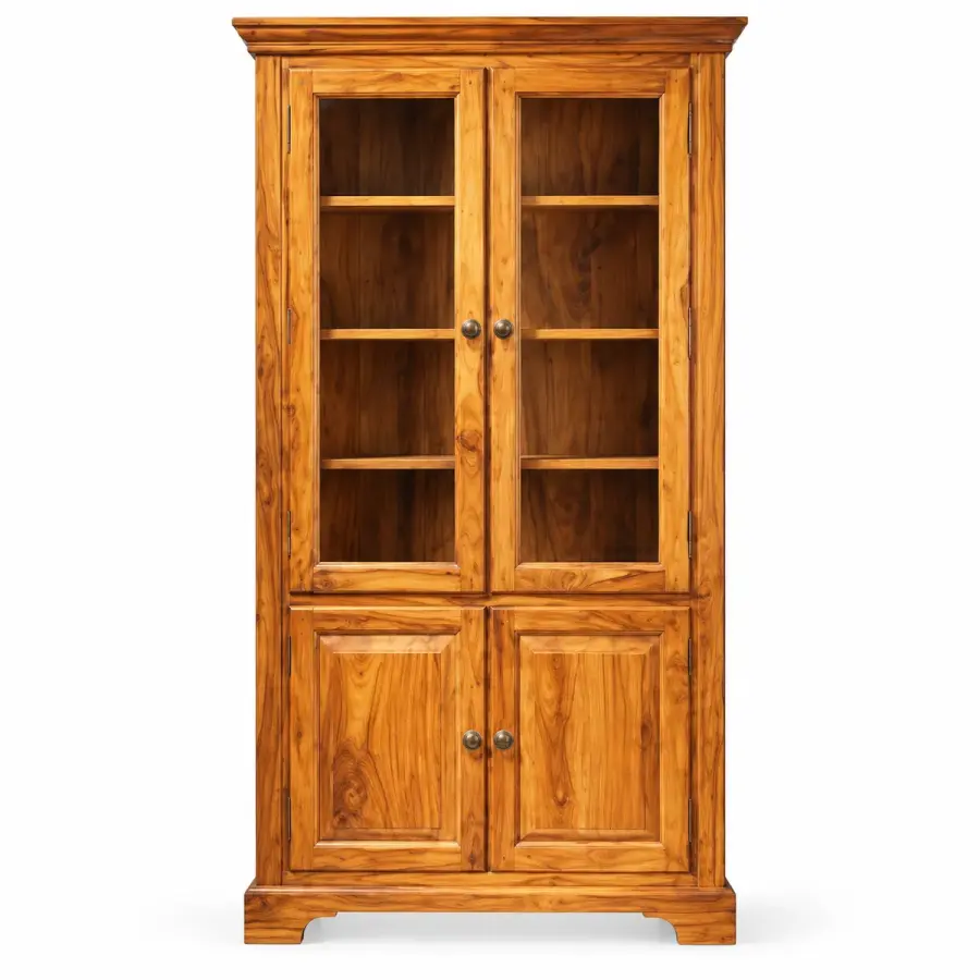 Glass-Top Panel Almirah