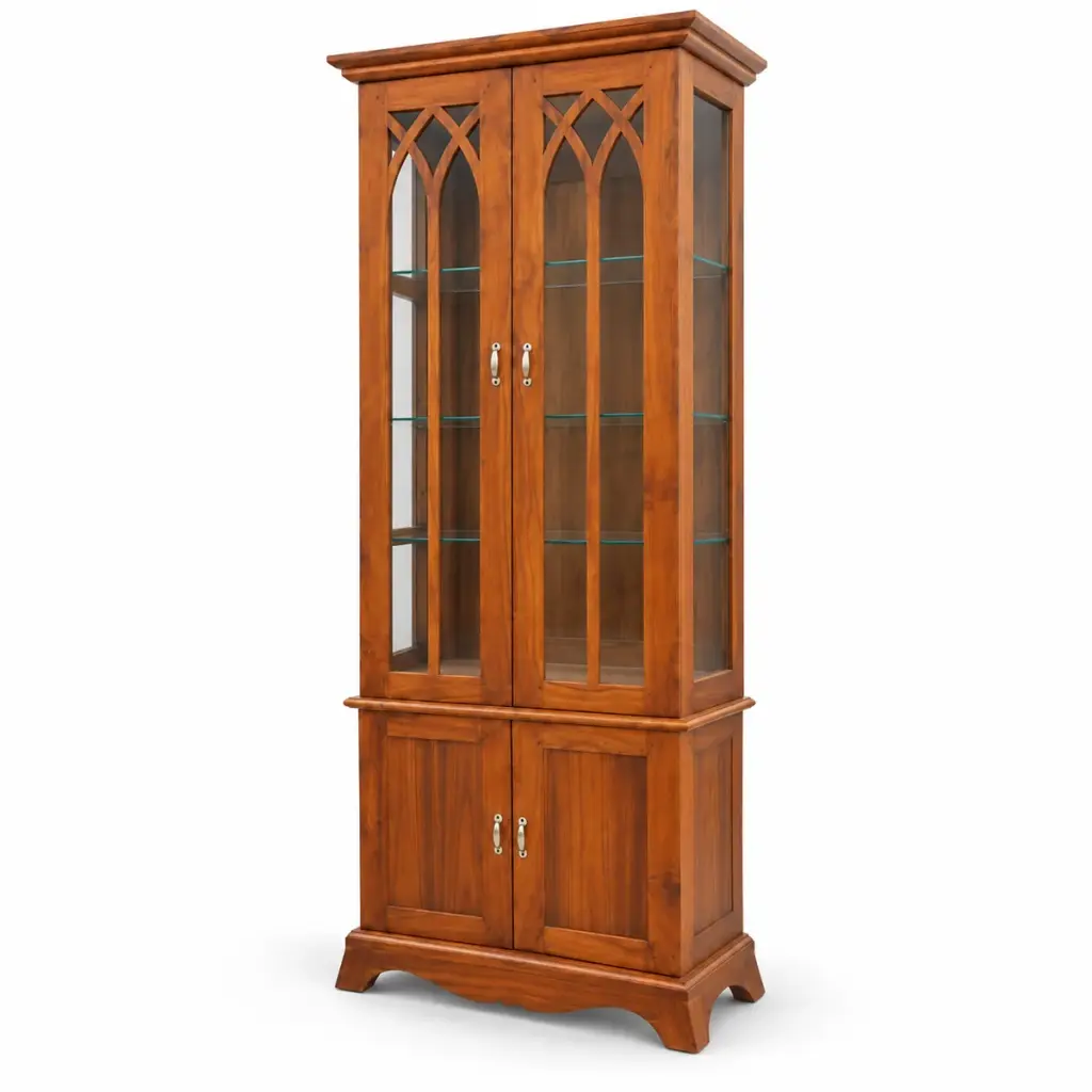 Gothic Arch Glass Cabinet — photo 2