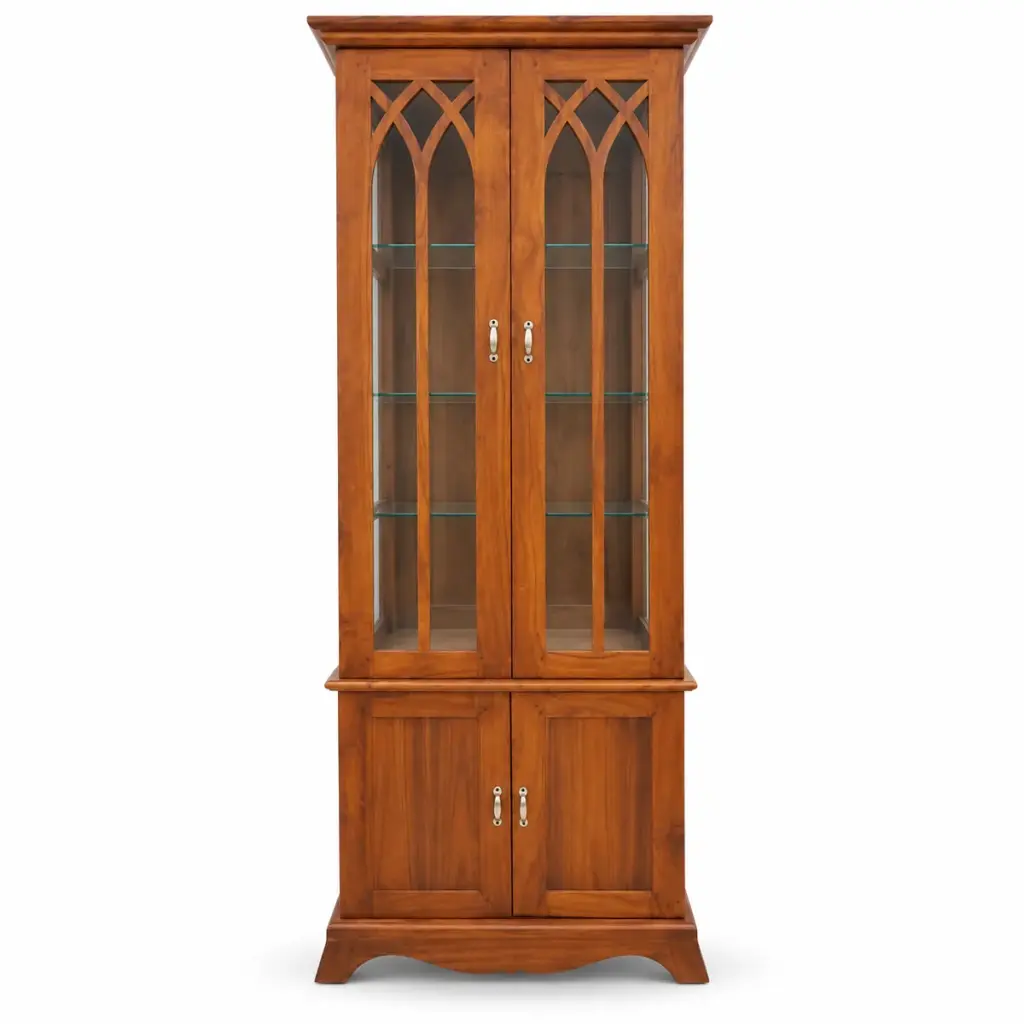 Gothic Arch Glass Cabinet — photo 1