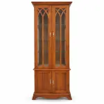 Gothic Arch Glass Cabinet – solid teak, Teakwood Factory