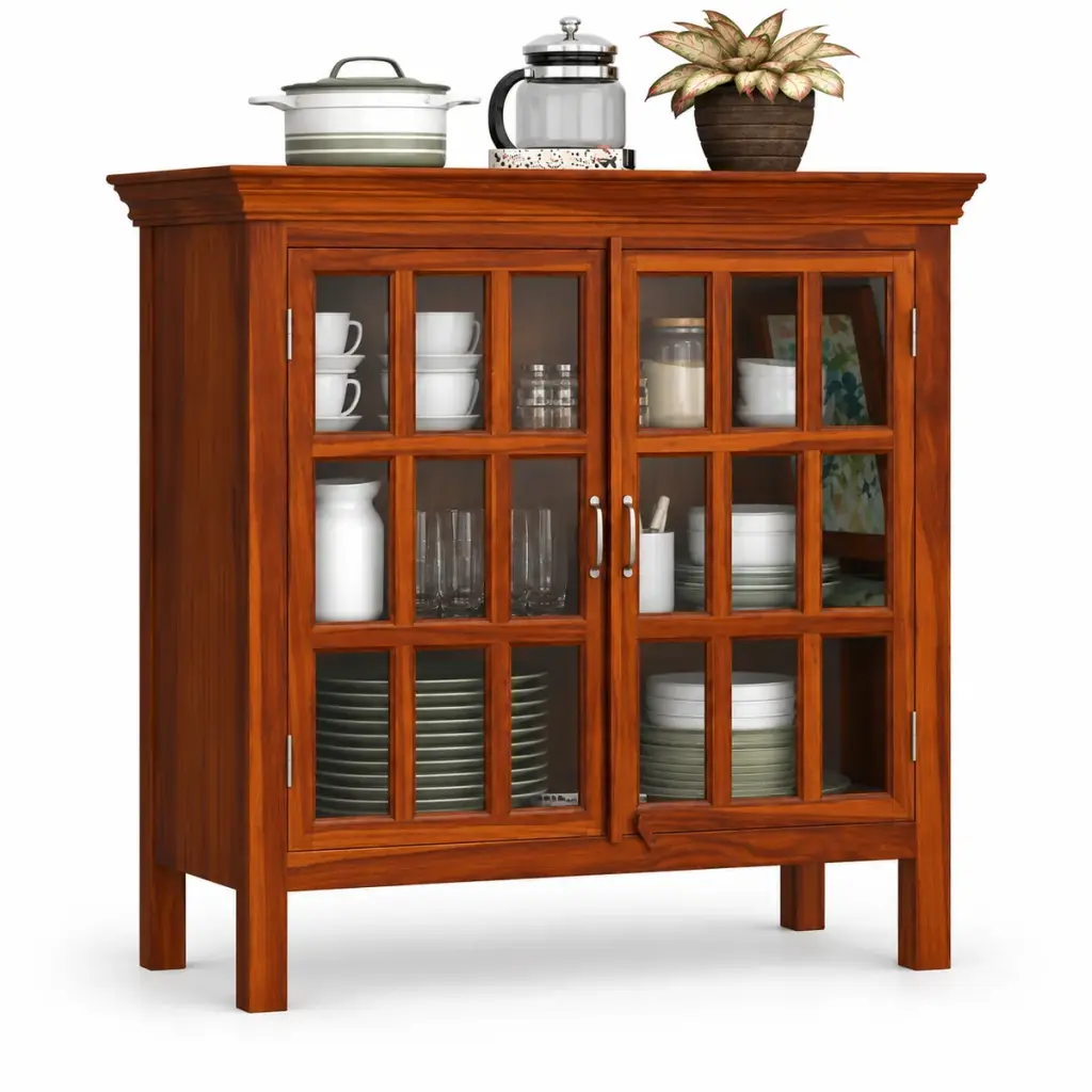 Grid Glass Crockery Cabinet — photo 2