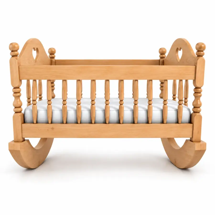 Heart-Crest Spindle Cradle